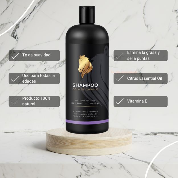 Shampoo cola de caballo 500 ml - Anticaída y crecimiento natural