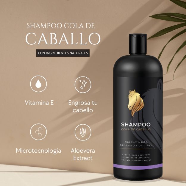 Shampoo cola caballo anticaída - fortalece cabello